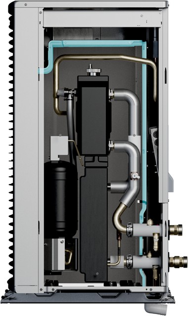 Altherma 4 H noise-box doorsnede met veiligheidsketen